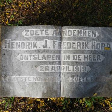 HORAK Hendrik J. Frederik -1919