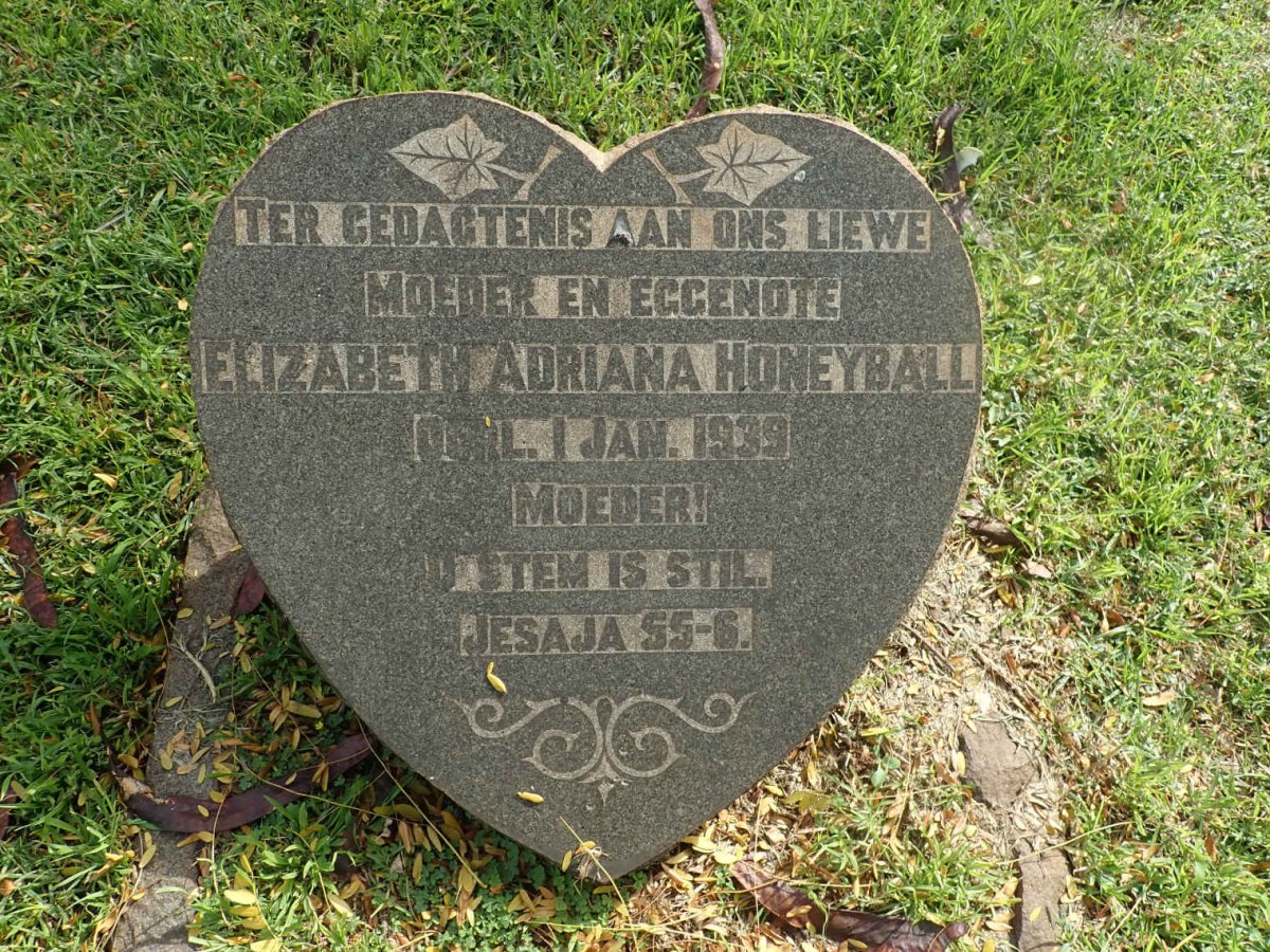 HONEYBALL Elizabeth Adriana -1939