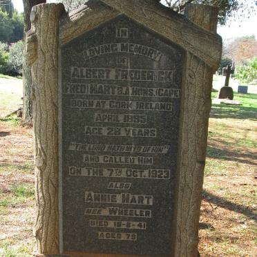 HART Albert Frederick 1895-1923 :: HART Annie nee WHEELER -1941