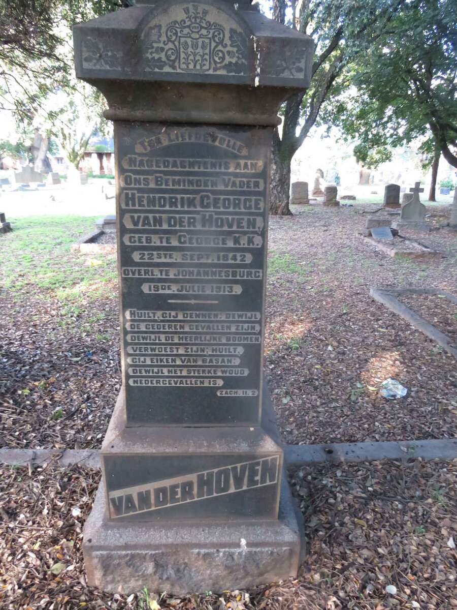 HOVEN Hendrik George, van der 1842-1913