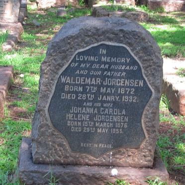 JORGENSEN Waldemar 1872-1932 &amp; Johanna Carola Helene 1876-1955