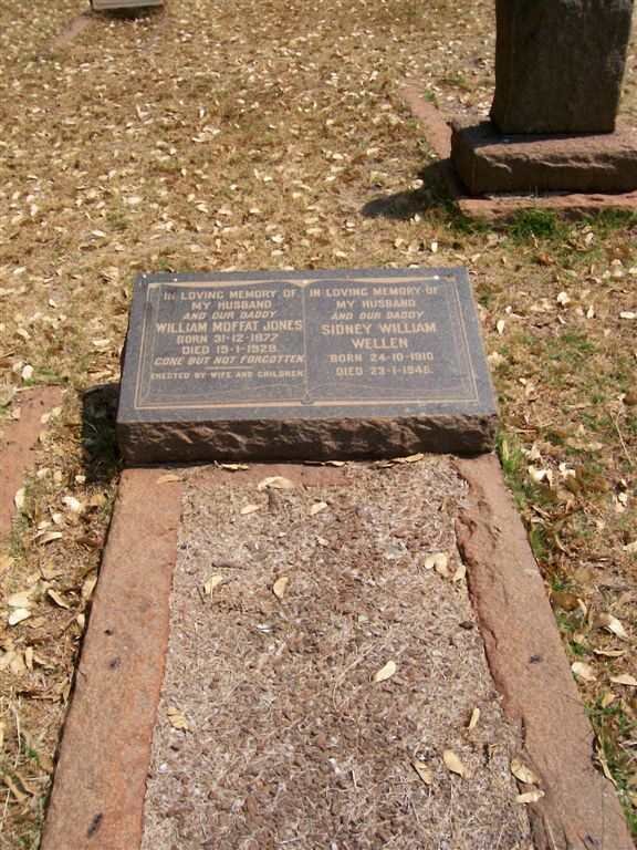 JONES William Moffat 1877-1929 :: WELLEN Sidney William 1910-1945