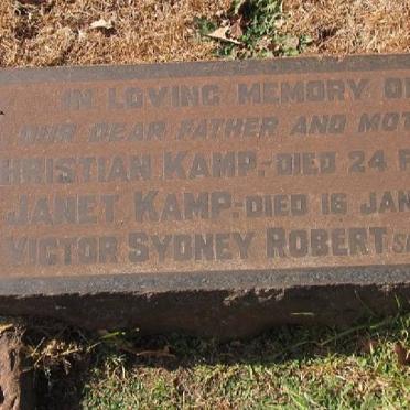 KAMP Christian -1924 &amp; Janet -1941