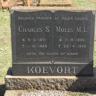 KOEVORT Charles S. 1871-1928 &amp; Molly M.L. 1882-1945