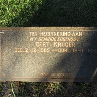 KRUGER Gert 1905-1934