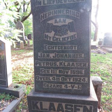 KLAASEN Jan Johannes Petrus 1896-1924