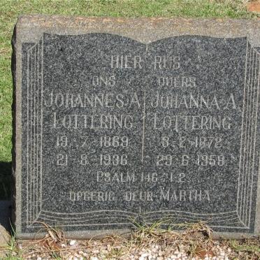 LOTTERING Johannes A. 1869-1936 &amp; Johanna A. 1872-1959 