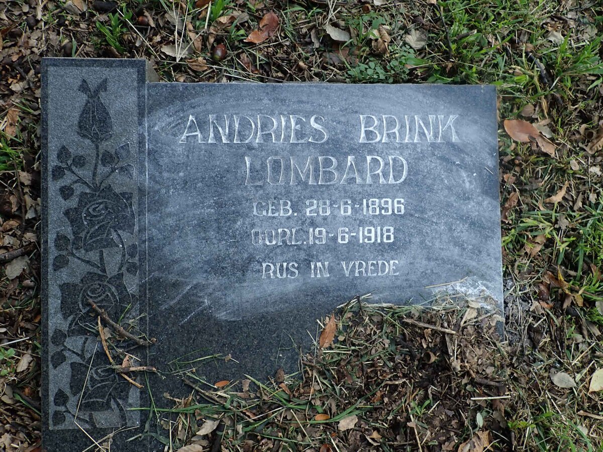 LOMBARD Andries Brink 1896-1918
