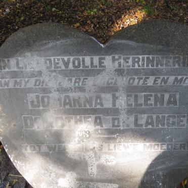 LANGE Johanna Helena Dorothea, de
