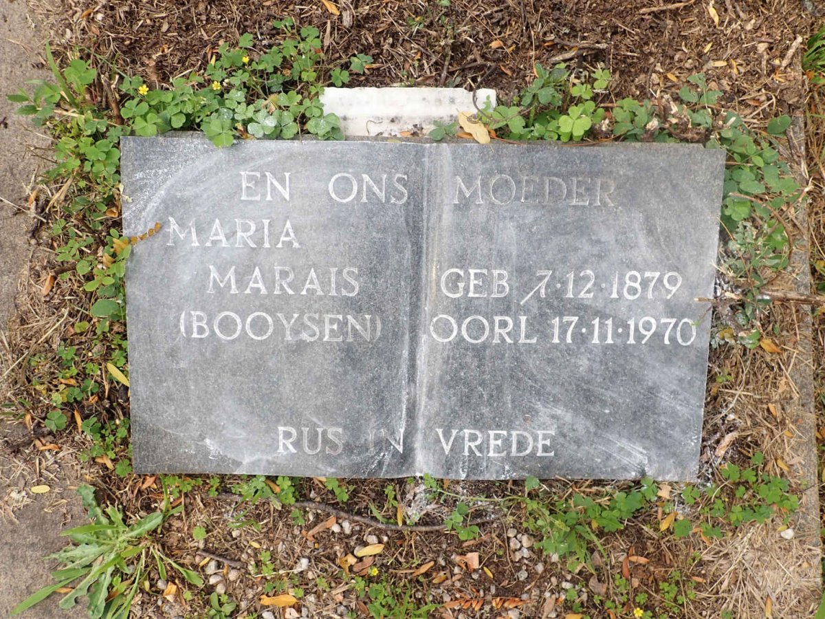 MARAIS Maria nee BOOYSEN 1879-1970