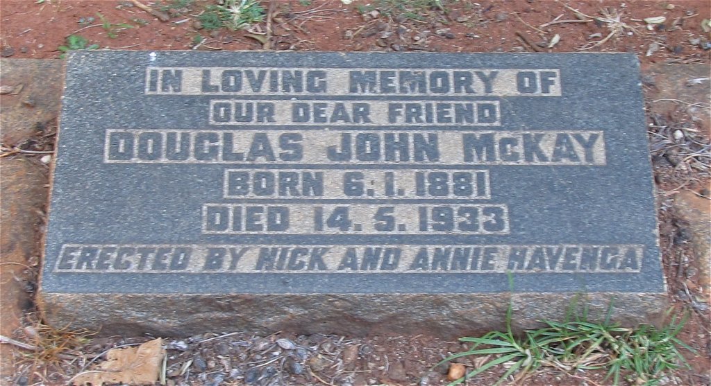 McKAY Douglas John 1881-1933