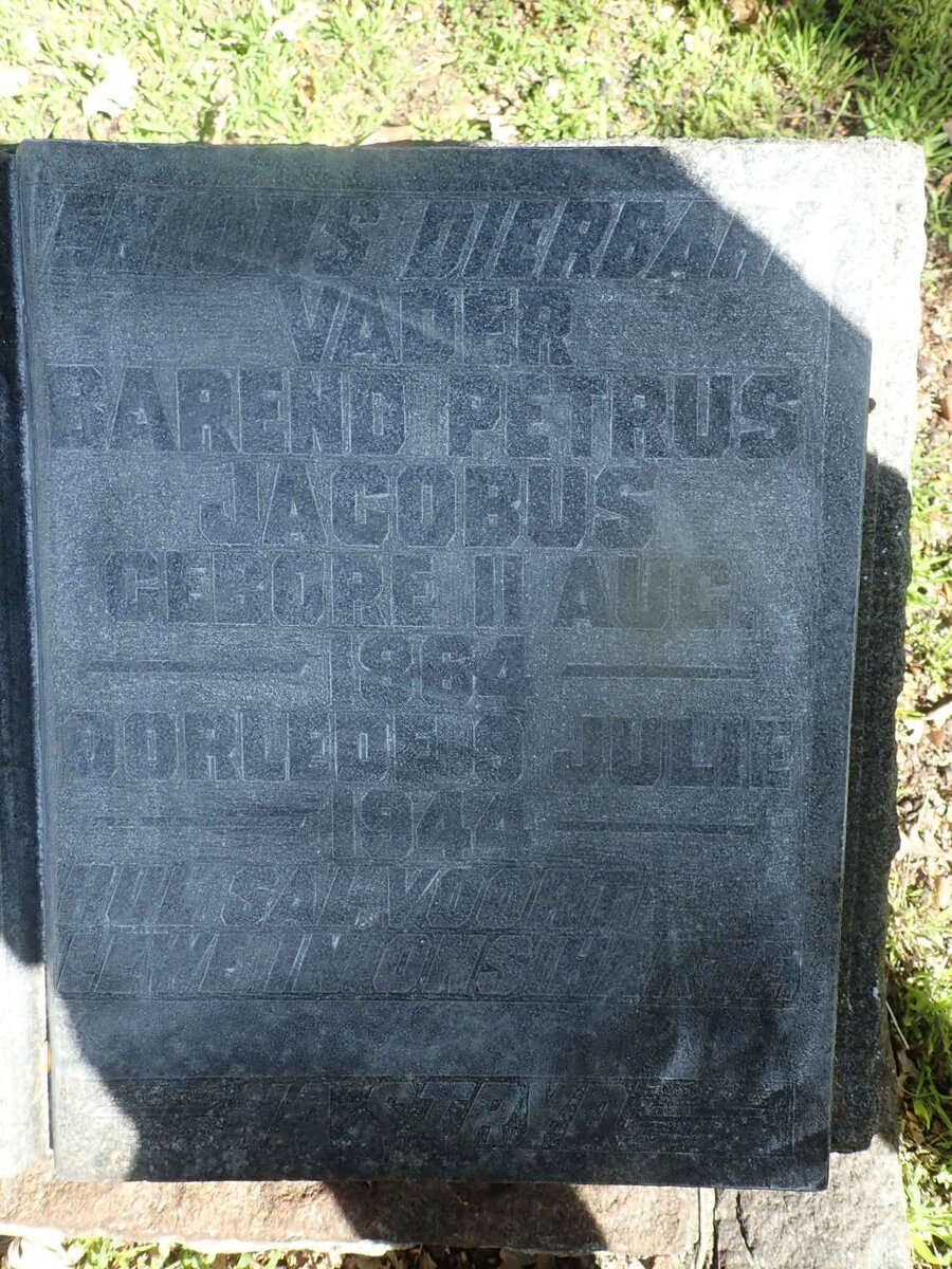 MATTHEE Barend Petrus Jacobus 1864-1944 &amp; Maria Magdalena -1930