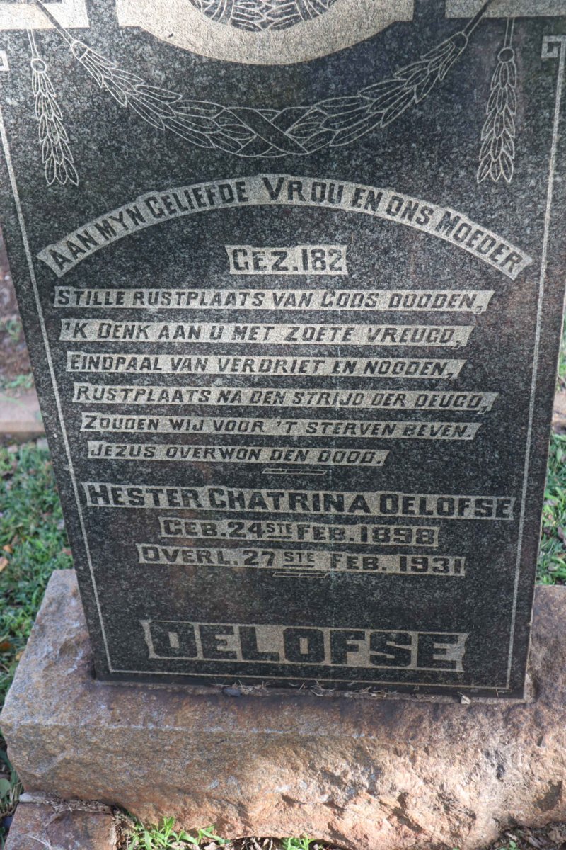 OELOFSE Hester Chatrina 1898-1931