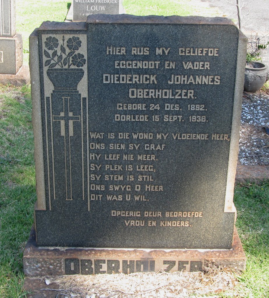 OBERHOLZER Diederick Johannes 1892-1936