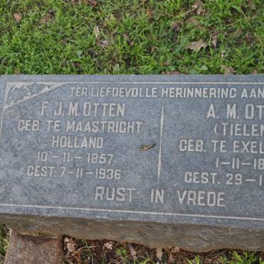 OTTEN F.J.M. 1857-1936 &amp; A.M. TIELENS 1868-1930