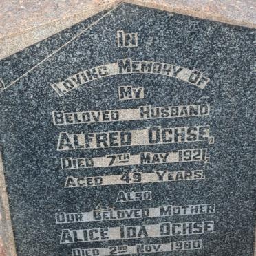 OCHSE Alfred -1921 &amp; Alica Ida -1960