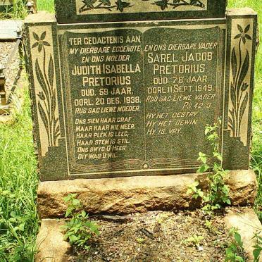 PRETORIUS Sarel Jacob -1949 &amp; Judith Isabella -1938