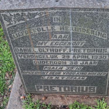 PRETORIUS Daniel Olthoff -1930