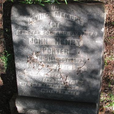 PORTER John Henry 1917-1934