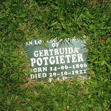 POTGIETER Gertruida 1896-1922