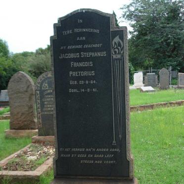 PRETORIUS Jacobus Stephanus Francois 1864-1941