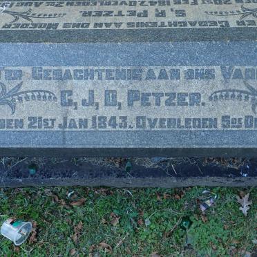 PETZER C.J.D. 1843-1915 :: PETZER S.P. 1847-1922 