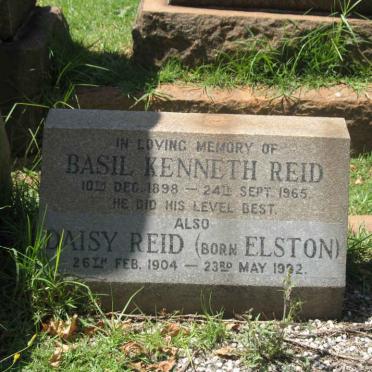 REID Basil Kenneth 1898-1965 &amp; Daisy ELSTON 1904-1992
