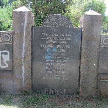 ROOS Tielman Johannes de Villiers 1879-1935 &amp; Dirkie Elizabeth VAN REENEN 1897-1979