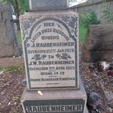 RAUBENHEIMER J.W. -1925 &amp; P.J. -1926