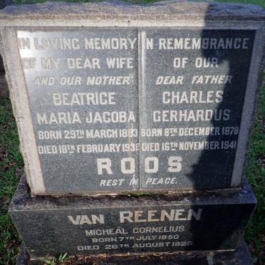 ROOS Charles Gerhardus 1878-1941 &amp; Beatrice Maria Jacoba 1883-1938