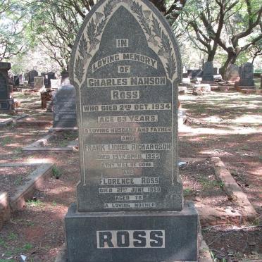 ROSS Charles Manson -1934 :: ROSS Frank Lionel Richardson -1955 :: ROSS Florence -1960