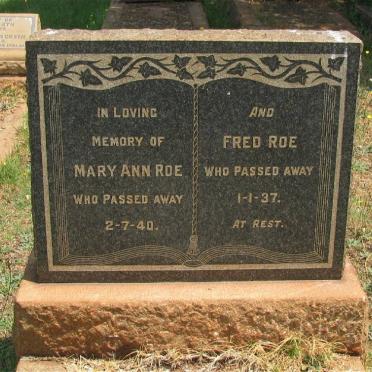 ROE Fred -1937 &amp; Mary Ann -1940