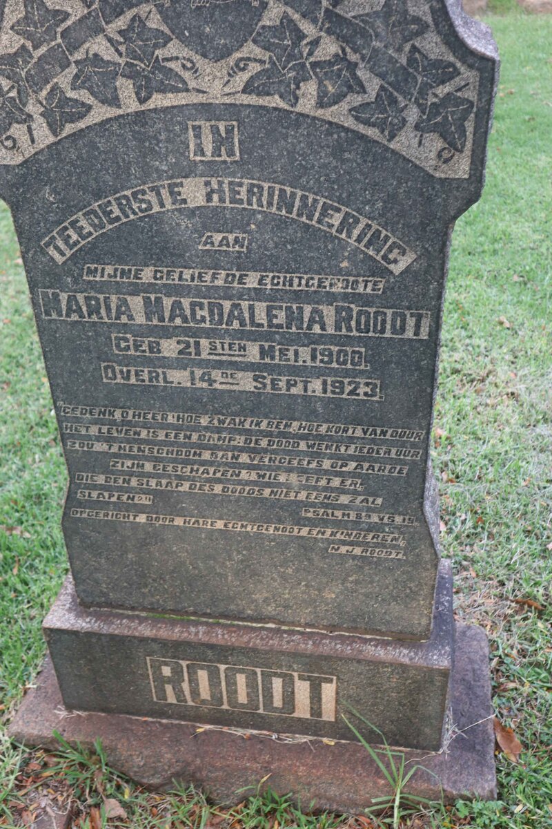 ROODT Maria Magdalena 1900-1923