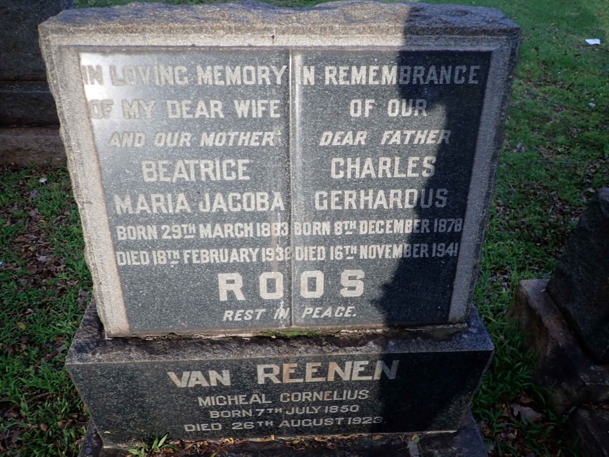 ROOS Charles Gerhardus 1878-1941 &amp; Beatrice Maria Jacoba 1883-1938