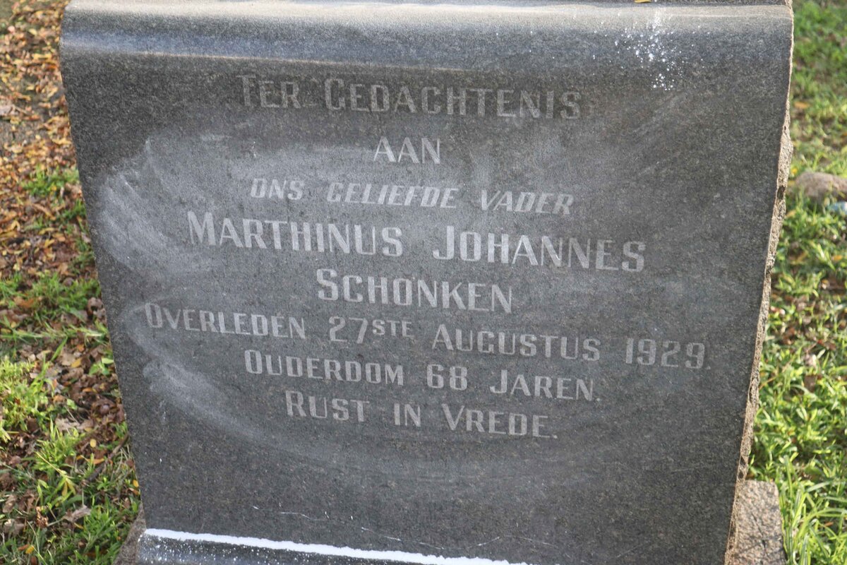SCHONKEN Marthinus Johannes -1929