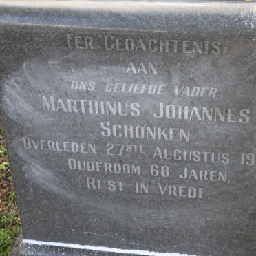 SCHONKEN Marthinus Johannes -1929