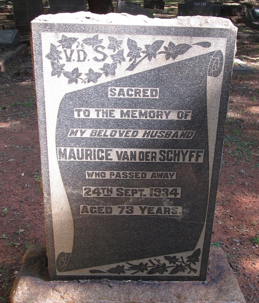 SCHYFF Maurice, van der -1934