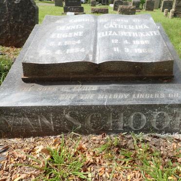 SCHOOR Dennis Eugene, van 1924-1954 &amp; Catherina Elizabeth 1886-1960