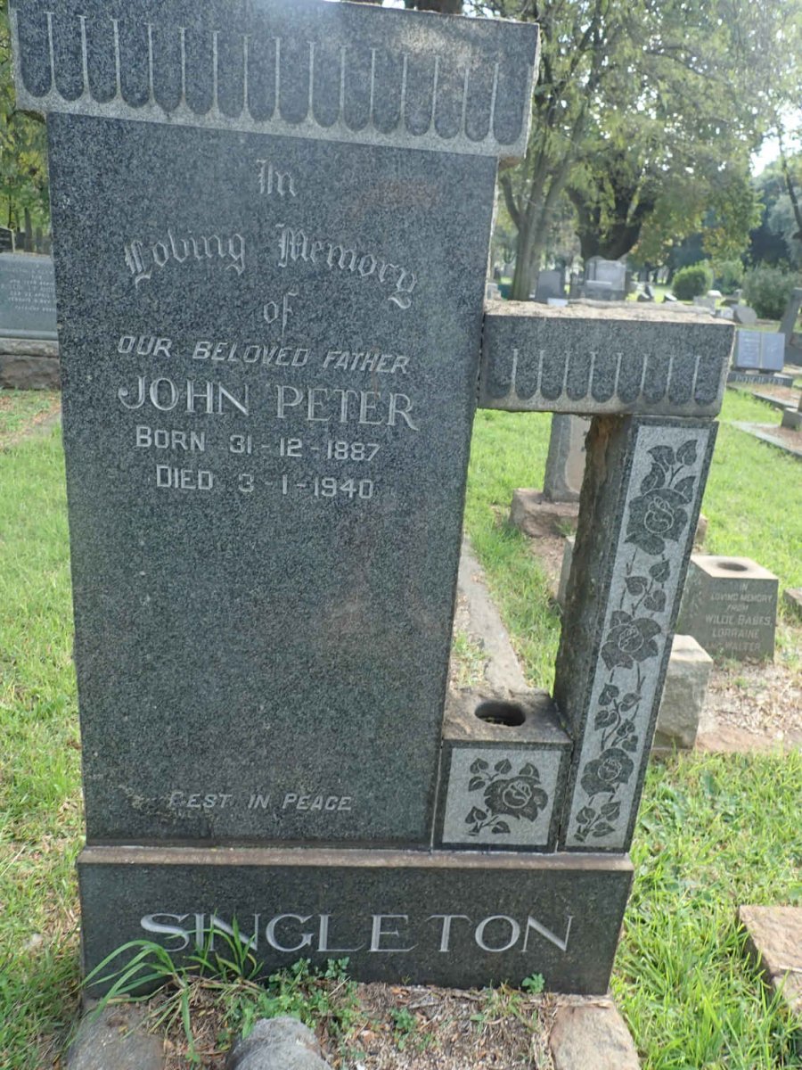 SINGLETON John Peter 1887-1940