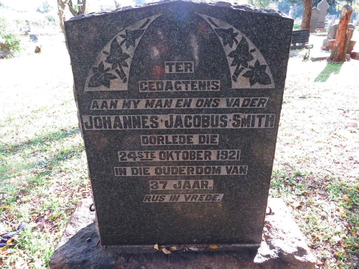 SMITH Johannes Jacobus -1921