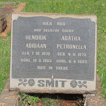 SMIT Hendrik Adriaan 1870-1959 &amp; Agatha Petronella 1873-1933
