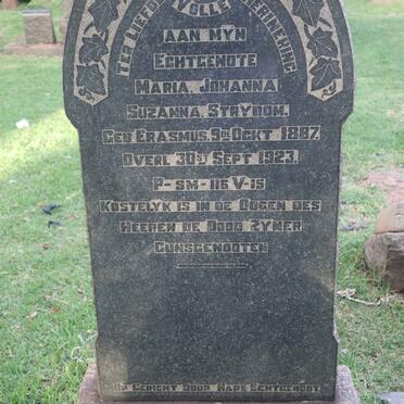 STRYDOM Maria Johanna Suzanna nee ERASMUS 1887-1923