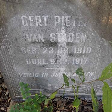 STADEN Gert Pieter, van 1910-1917