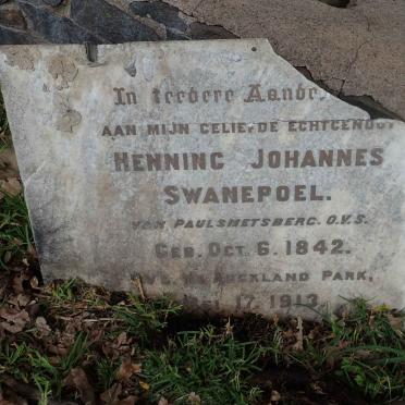 SWANEPOEL Henning Johannes 1842-1913