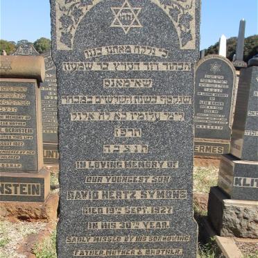 SYMONS David Hertz -1927