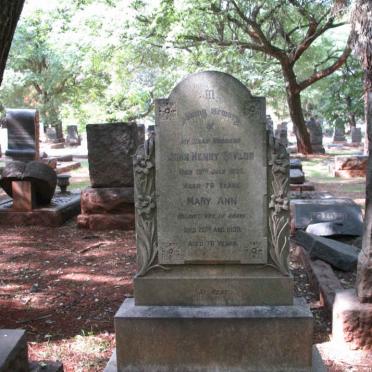 TAYLOR John Henry -1935 &amp; Mary Ann -1938