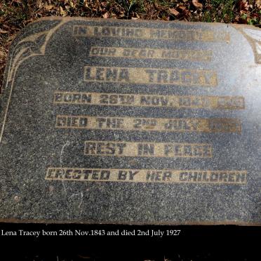 TRACEY Lena 1840-1927