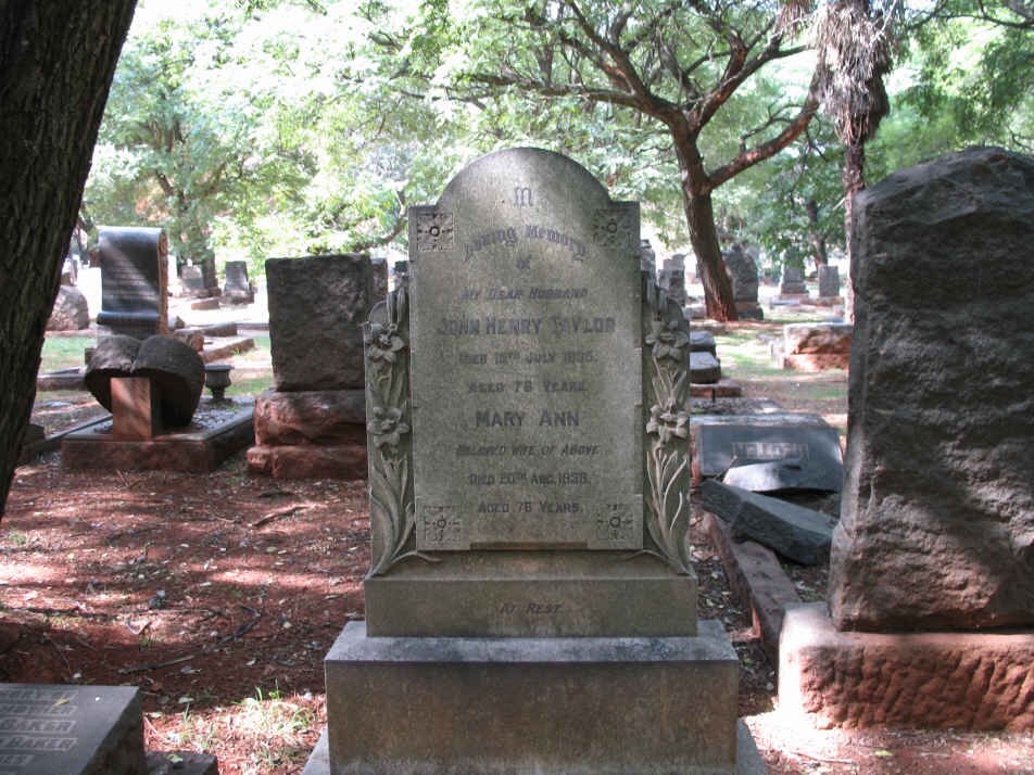 TAYLOR John Henry -1935 &amp; Mary Ann -1938