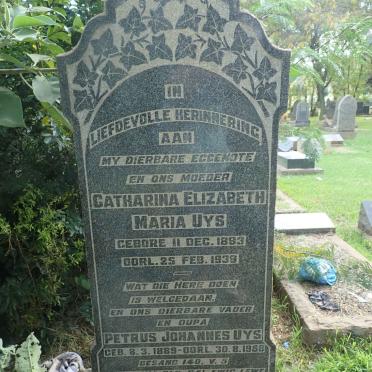 UYS Petrus Johannes 1889-1958 &amp; Catharina Elizabeth Maria 1893-1939