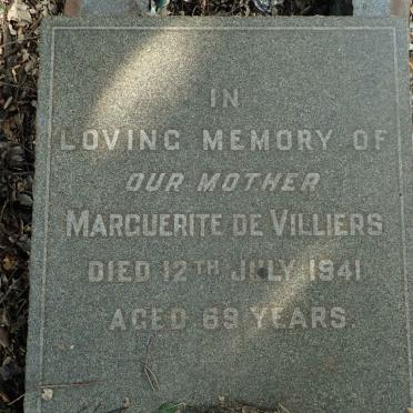 VILLIERS Marguerite, de -1941